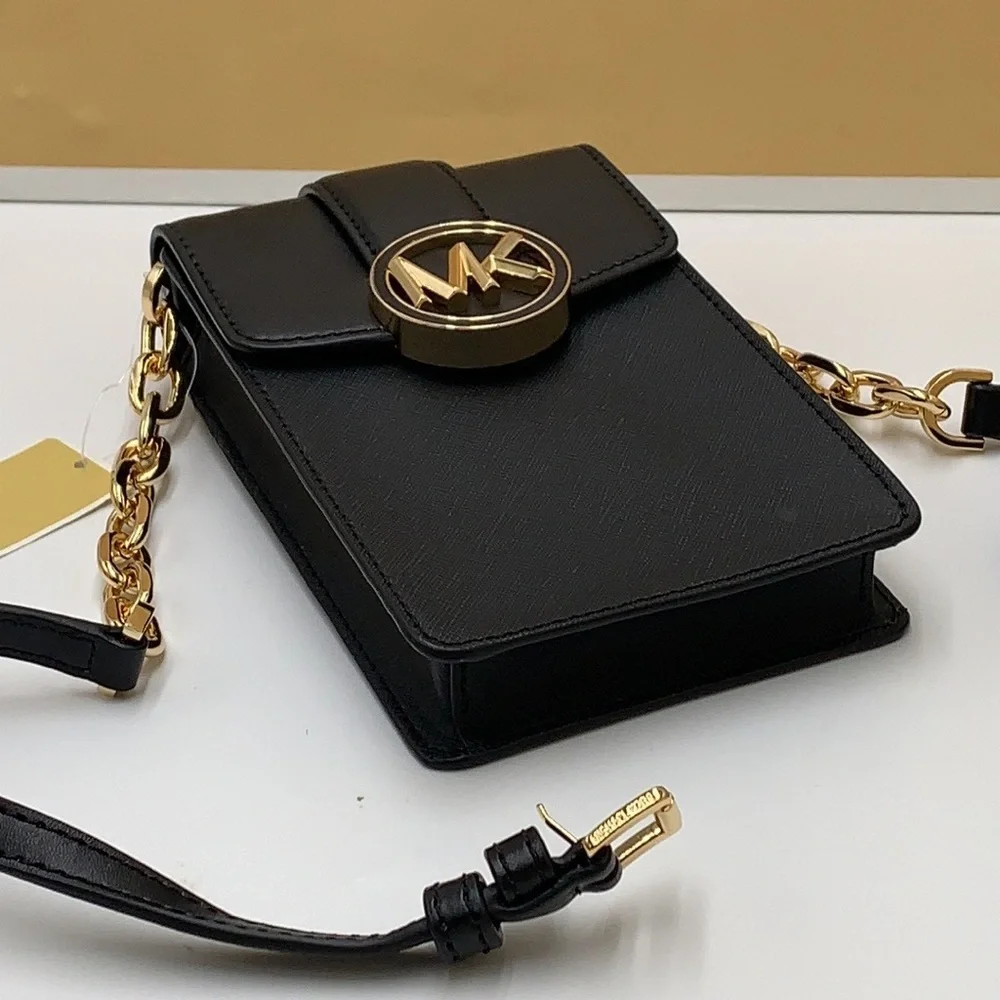 MICHAEL KORS Carmen NS Small Phone Crossbody Bag Black color - Picture 10 of 16